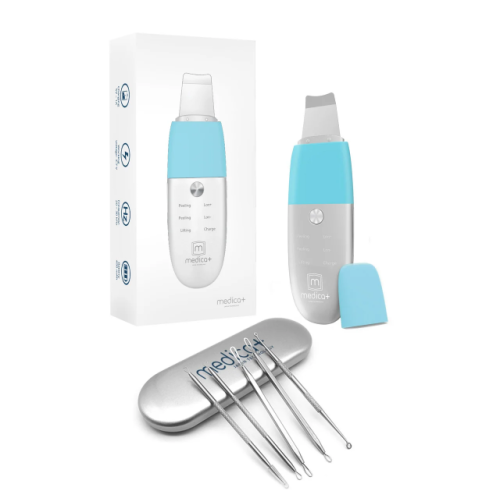 НАБІР: Скрабер Ультразвуковий для шкіри обличчя Medica+ Vibroskin 8.0 (Японія) + ІНСТРУМЕНТИ ДЛЯ ЧИЩЕННЯ ОБЛИЧЧЯ EASYCLEAN