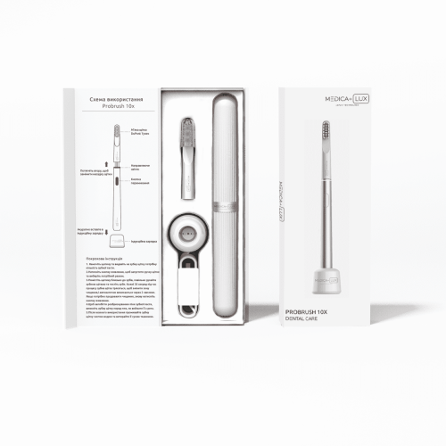 Відбілююча звукова зубна щітка MEDICA+ LUX 10Х Portable (Rose Gold)(Japan)