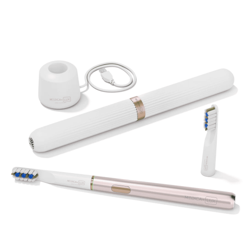 Відбілююча звукова зубна щітка MEDICA+ LUX 10Х Portable (Rose Gold)(Japan)