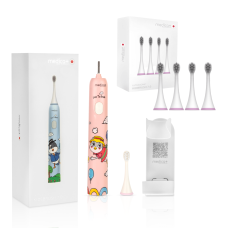 Звукова зубна щітка Medica+ KidsBrush 7.0 Pink + Насадки (4 шт)