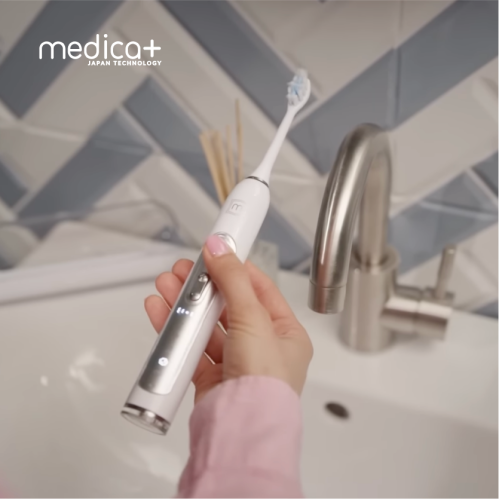 Ультразвукова зубна щітка MEDICA+ PROBRUSH 9.0 (ULTRASONIC) black + насадки (10 штук) (Японія)