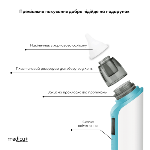 Назальний аспіратор (соплевідсмоктувач) MEDICA+ NOSE CLEANER 6.0 ( Японія )