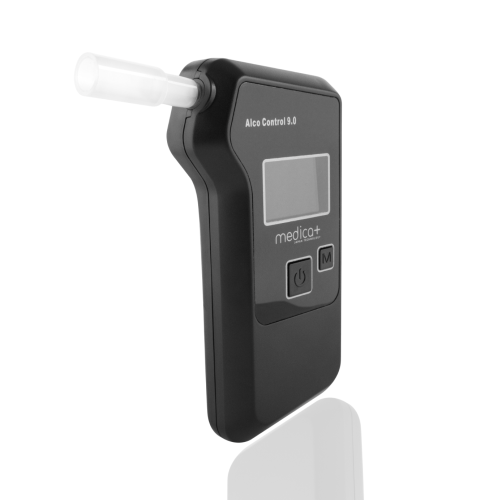 Алкотестер MEDICA+ Електрохімічний AlcoControl 9.0 PRO (Японія) Алкомат Професійний + Комплект мундштуків для алкотестерів Medica+(100шт.)