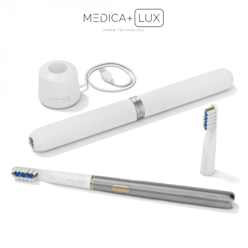 Відбілююча звукова зубна щітка MEDICA+ LUX 10Х Portable (Grey)(Japan)