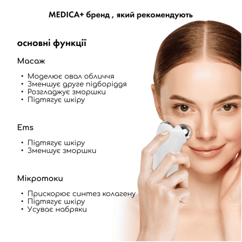 EMS МІКРОТОК MEDICA+ ЛІФТИНГ-МАСАЖЕР для обличчя SKIN LIFTING 6.0 PINK  (ЯПОНІЯ)