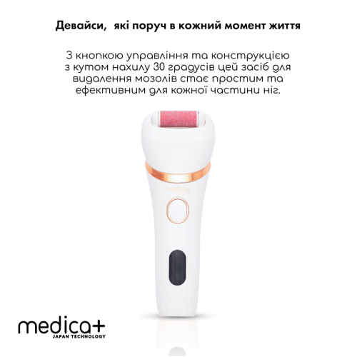Електрична роликова пилка-пемза 4в1 MEDICA+ BodyControl 4v1 (Японія)