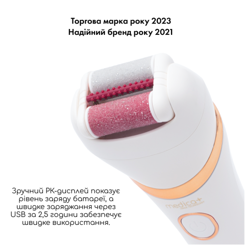 Електрична роликова пилка-пемза 4в1 MEDICA+ BodyControl 4v1 (Японія)