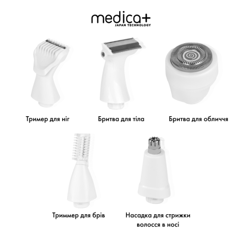 Змінні насадки для тримера (5шт) MEDICA+ G-Trimmer 5v1 (Японія)