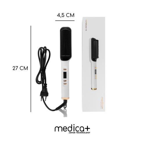 Випрямляч волосся гребінець MEDICA+ HotBrush 10 (Японія)