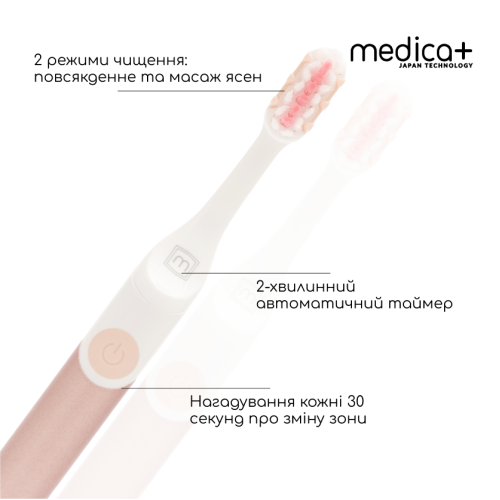 Звукова зубна щітка MEDICA+ ProBrush 7.0 Compact (Pink)