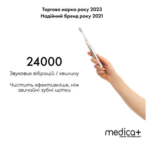 Звукова зубна щітка MEDICA+ ProBrush 7.0 Compact (Silver)
