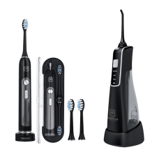 Набір портативного іригатора Medica+ Prowater Clean 7.0 + Ультразвукова зубна щітка Medica+ PROBRUSH 9.0 black