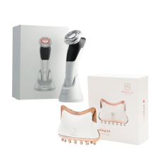 Набір мікрострумового RF Lifting масажеру для обличчя Skin Lifting 7.0 White + Мікрострумовий ліфтинг Medica+ Skin Lifting 5.0