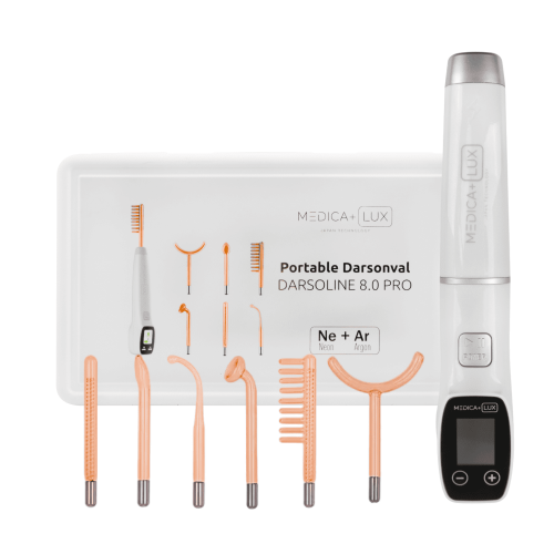 Набір Апарат Дарсонваль Lux Darsoline 8.0 +  Антибактеріальна суспензія Antibacterial suspension + Заспокійлива маска Soothing Mask