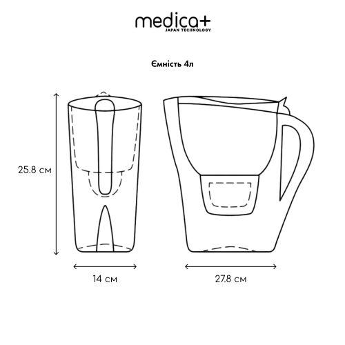 Фильтр-кувшин 4л Medica+ FreshWater 10 (White) Фильтр-кувшин 4л Medica+ FreshWater 10 (White)