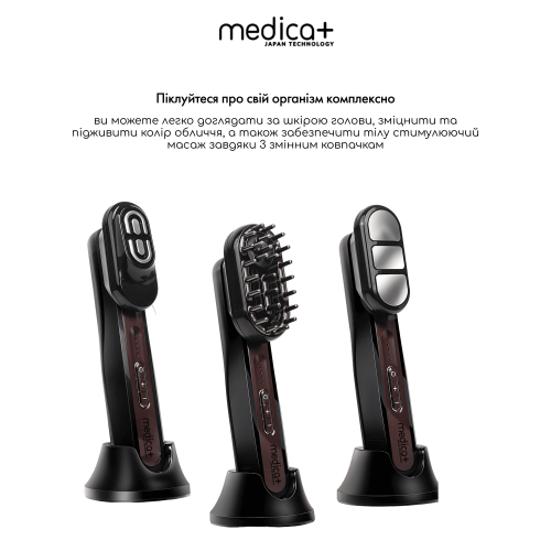 Микротоковый массажер для лица, тела и кожи головы Medica+ BodyLifting 3-X (RF, светотерапия, контейнер для эссенции)