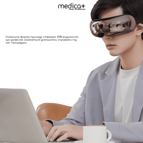 Масажер для очей Medica+ MassPro10x з підігрівом, вібромасажем і музикою