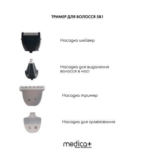 Машинка для стрижки волосся  5в1 MEDICA+ HairCut 5х