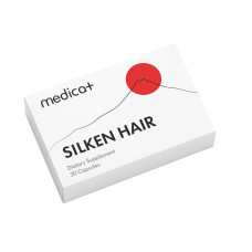Дієтична добавка MEDICA+ Silken Hair проти випадіння волосся (30 капс.)