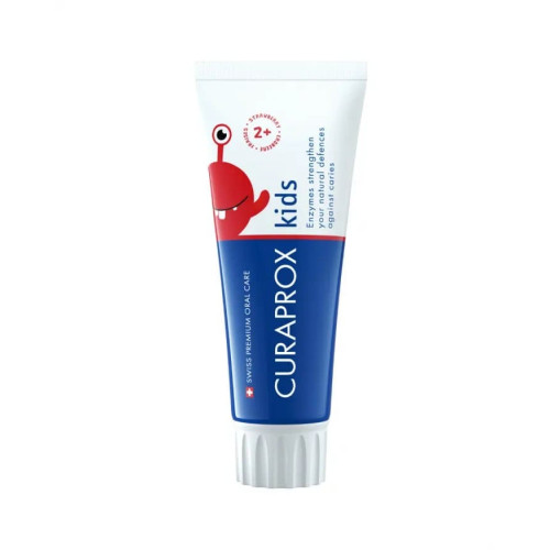 Зубна паста дитяча Curaprox Kids 2+ (полуниця), 60 мл