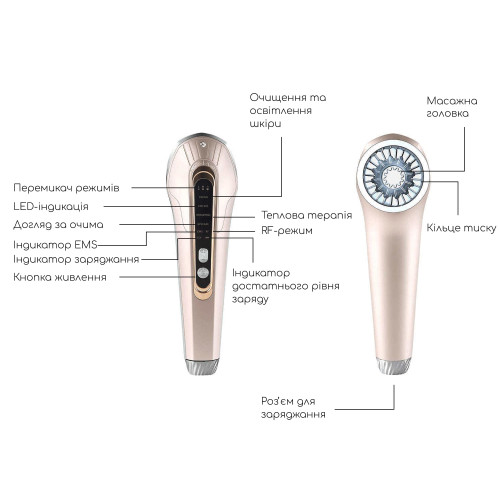 Мікрострумовий ліфтинг-масажер для обличчя Skin Lifting 9.0 — EMS + LED