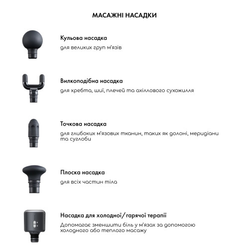 Перкусійний масажер тепло/холод для тіла і м'язів MassHand Pro 3.0 Warm/Cold