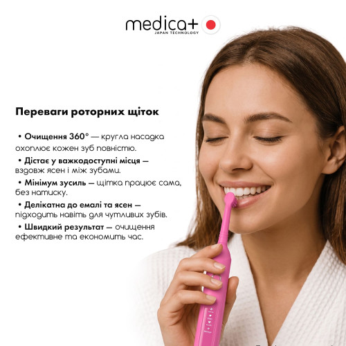 Електрична зубна щітка MEDICA+ ProBrush XO Soft Touch Fuchsia (Japan)