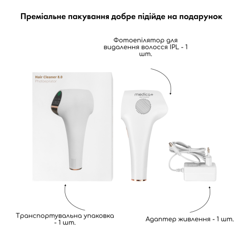 Фотоeпілятор MEDICA+ HAIRCLEANE 8.0 (ЯПОНІЯ)