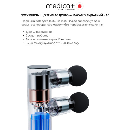 Перкусійний масажер MEDICA+ MassHand Pro 2Х (Japan) Перкусійний масажер MEDICA+ MassHand Pro 2Х (Japan)