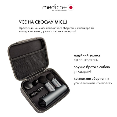 Перкусійний масажер MEDICA+ MassHand Pro 2Х + Насадка тепло/холод Перкусійний масажер MEDICA+ MassHand Pro 2Х + Насадка тепло/холод