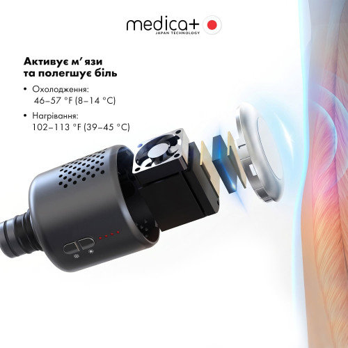 Перкусійний масажер MEDICA+ MassHand Pro 2Х + Насадка тепло/холод Перкусійний масажер MEDICA+ MassHand Pro 2Х + Насадка тепло/холод