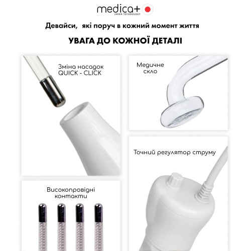 Портативний дарсонваль MEDICA+ DARSOLINE 7.0 + Суспензія Skin-Balancing