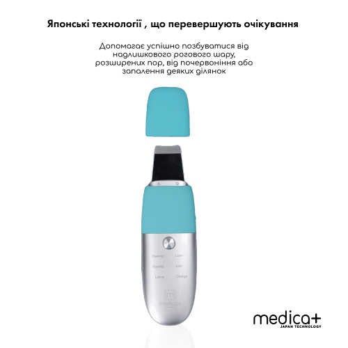 НАБІР: Скрабер Ультразвуковий для шкіри обличчя Medica+ Vibroskin 8.0 (Японія) + ІНСТРУМЕНТИ ДЛЯ ЧИЩЕННЯ ОБЛИЧЧЯ EASYCLEAN