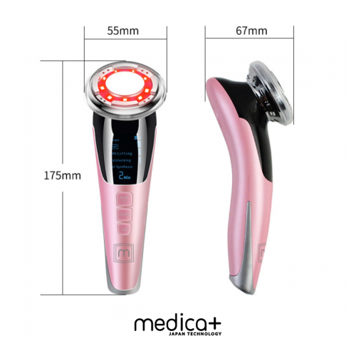 МІКРОСТРУМОВИЙ RF ЛІФТИНГ-МАСАЖЕР ДЛЯ ОБЛИЧЧЯ MEDICA+ SKIN LIFTING 7.0 PINK ЯПОНІЯ (EMS+LED)